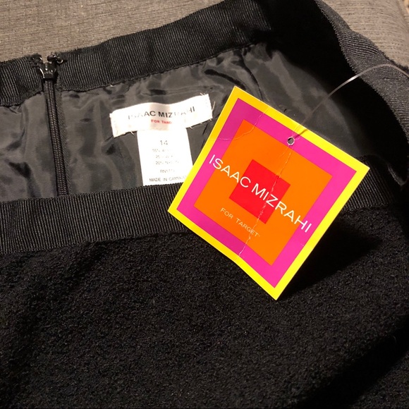 Isaac Mizrahi Black Textured Pencil Skirt Size 14 - Picture 3 of 3